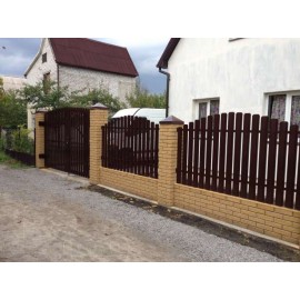 Штакетный металлический забор